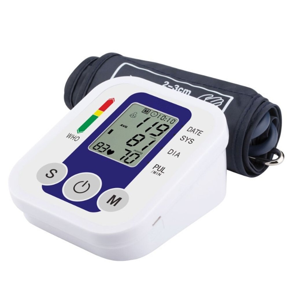 Esfigmomanómetro electrónico con carga USB, monitor de presión arterial para brazo, brazalete ajustable de precisión LCD, totalmente automático para el hogar: as show 4