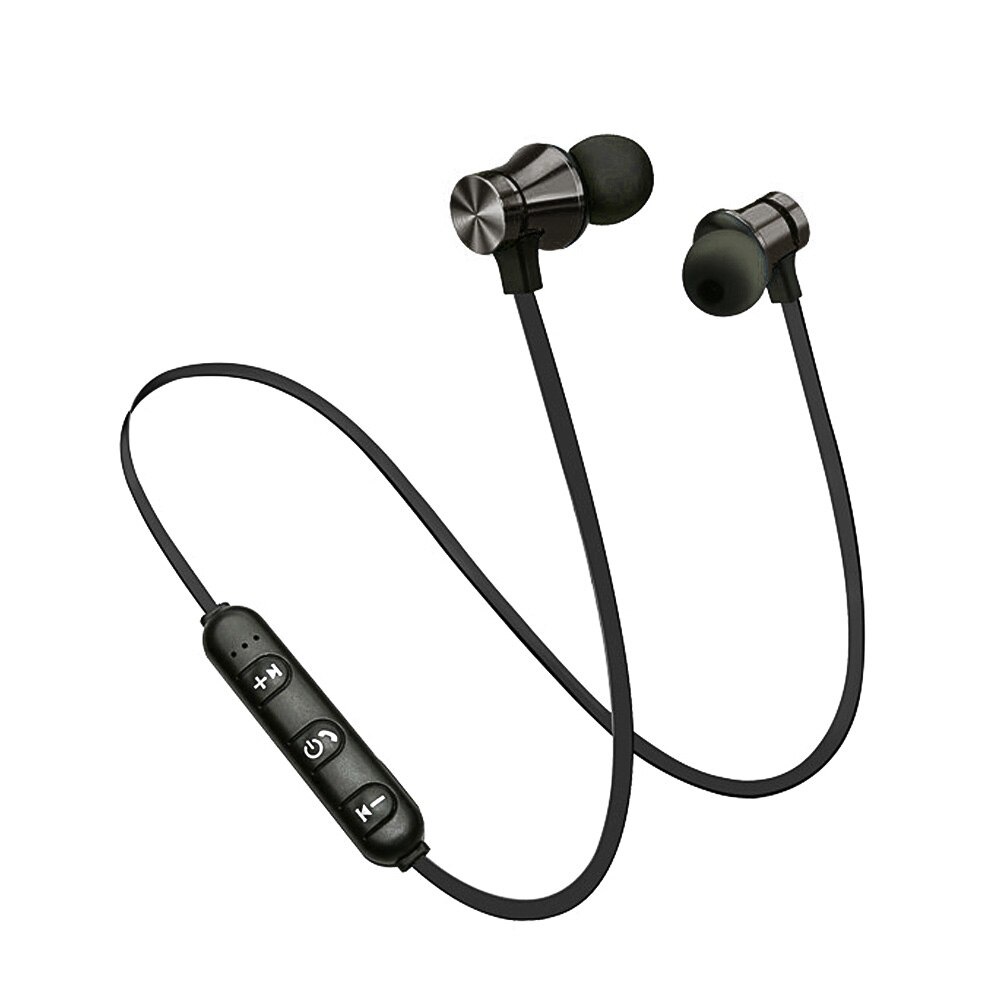 Bluetooth ecouteur Sport mains libres ecouteurs sans fil ecouteurs magnétique casque avec Microphone pour iPhones Xiaomi Android LG: Black