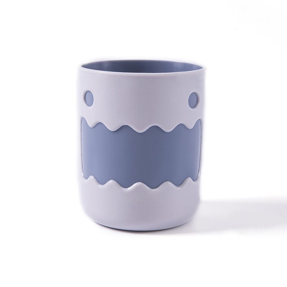 Simple Cartoon Good Morning Mouthwash Cup Children Brushing Cup Plastic Toothbrush Cup Bathroom Accessories: grey