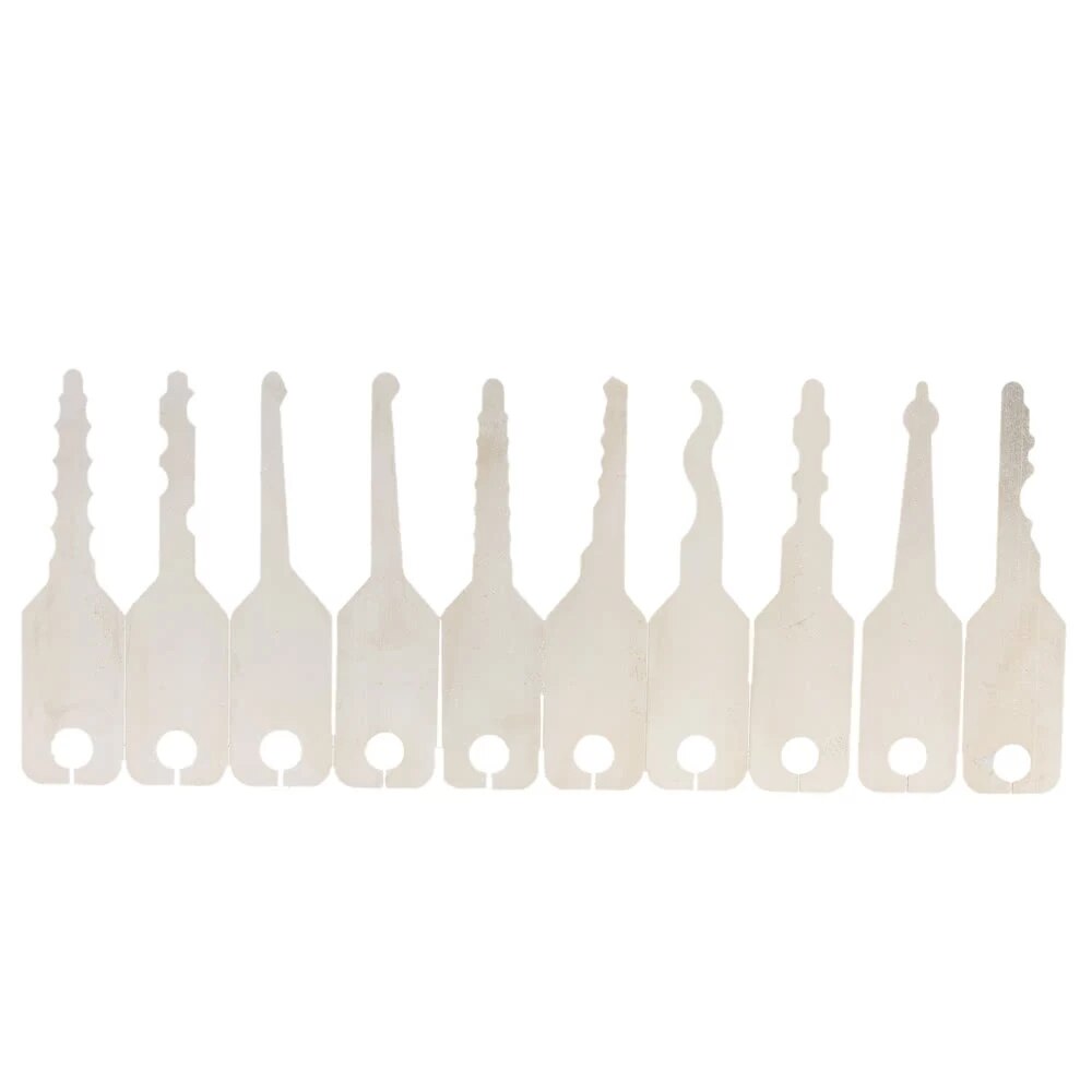 10Pcs/Set Stainless Jiggler And Keys Dual Sided Car Unlock Lock Open Repair Accessories Tool Kit