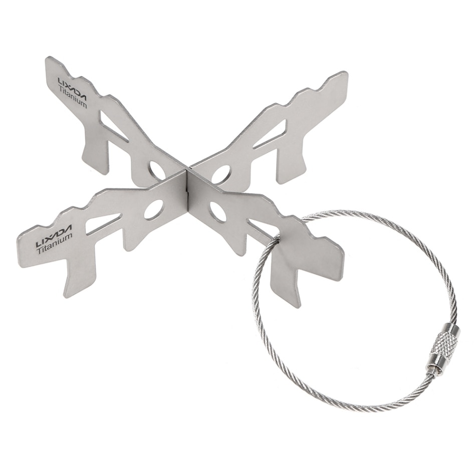 Lixada-hornillo de titanio para acampar al aire libre, estante de apoyo para estufa, soporte cruzado para Alcohol: Style 2