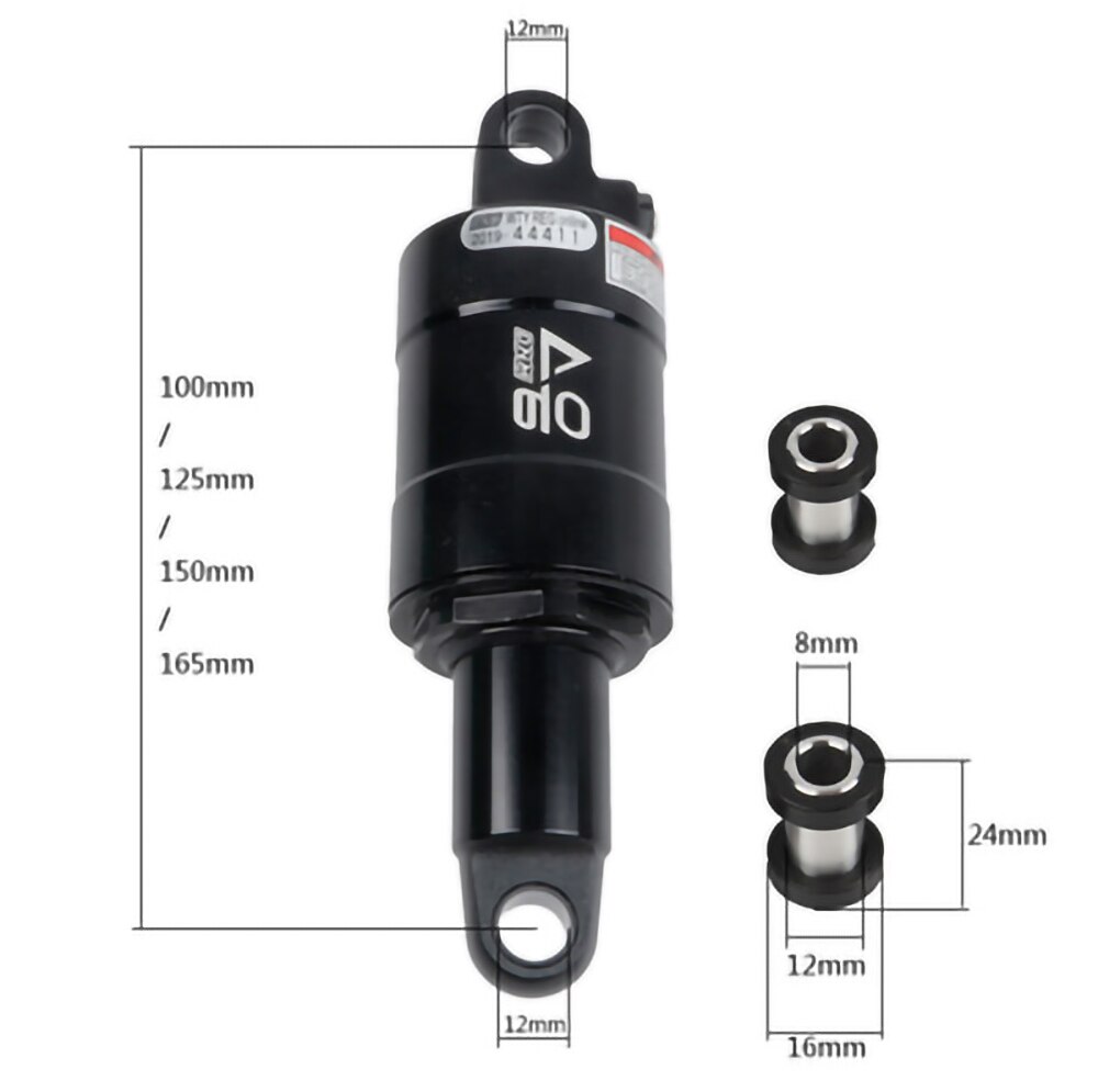 DNM – amortisseur arrière à pression d&#39;air réglable pour vélo pliant, vtt, AO-6 mm, 100mm, 125mm, 150mm, 165mm