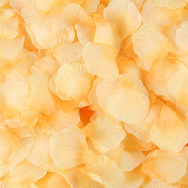 500 Stks/partij 5*5 Cm Zijden Rozenblaadjes Voor Bruiloft Decoratie Romantische Kunstmatige Rose Bloem 20 Kleuren Bruiloft Accessoires #298244: Gradient Champagne