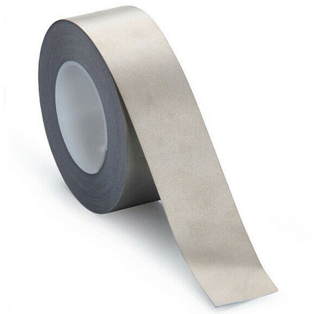 1 Roll Of Copper+Nickel Faraday Tape Copper Magnetic Conductive Electrode Tape Fabric RF/EMI/EMF Shield Self-sticking Tape