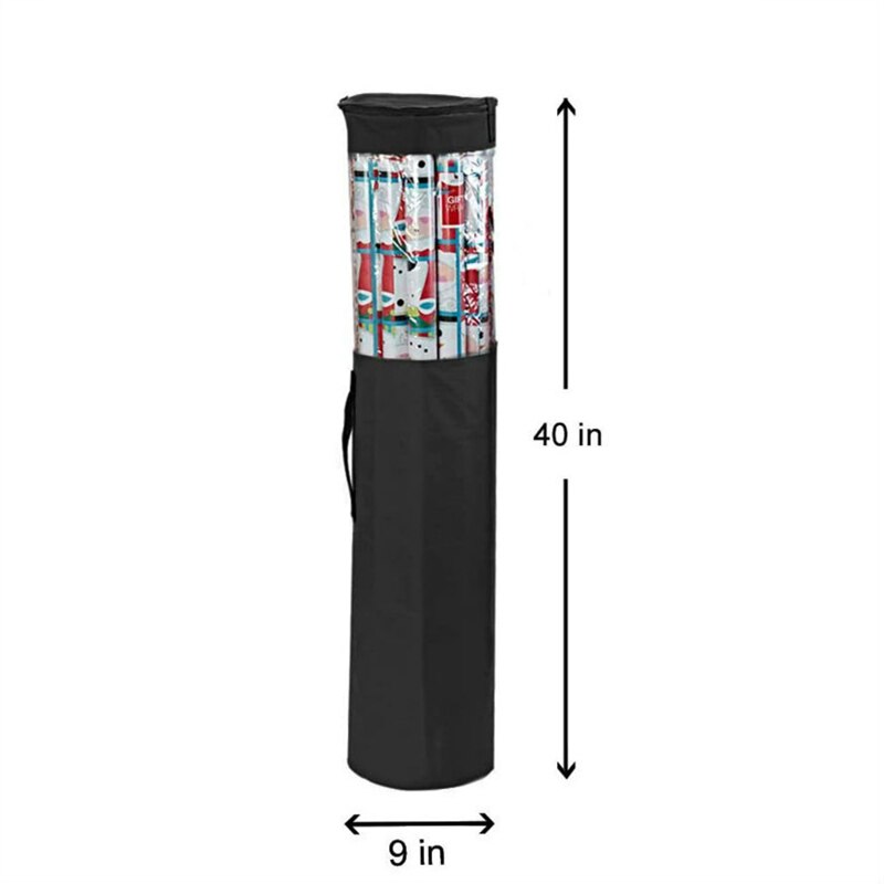 Sac de rangement en papier d&#39;emballage pour de noël, porte-ruban en rouleaux de , couleur unie, organisateur de rangement pour emballage de de noël