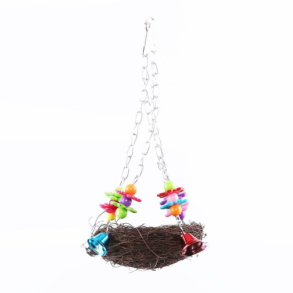 Parrot Bird Swing Hanging Chew Toys Parakeet Budgie Cockatiel Nest Hammock: Default Title
