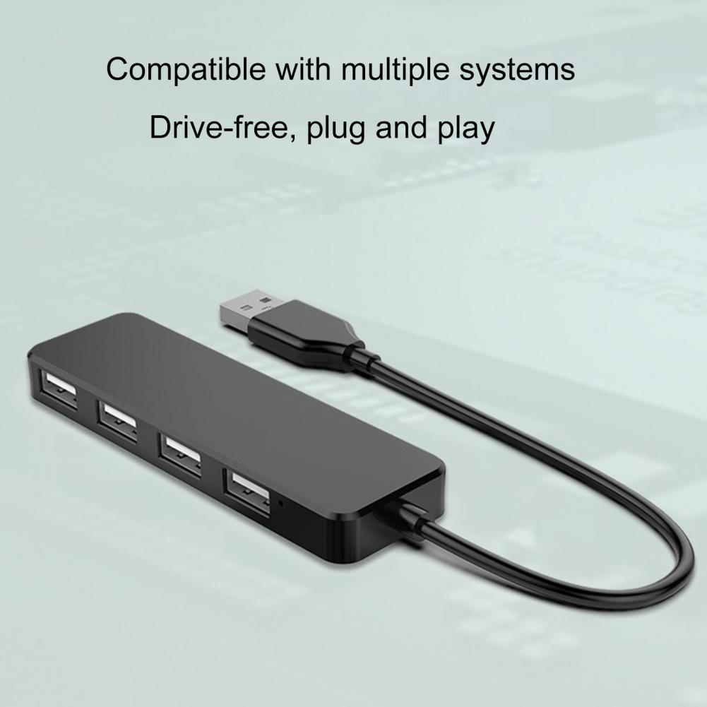 Portable USB 2.0 Universal USB Hub 4-port High Speed USB2.0 480Mbps Compact Power Switch for Laptop pc