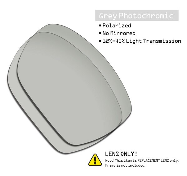 SmartVLT Polarized Replacement Lenses for Oakley Dispatch 1 Sunglasses - Multiple Options: Grey Photochromic