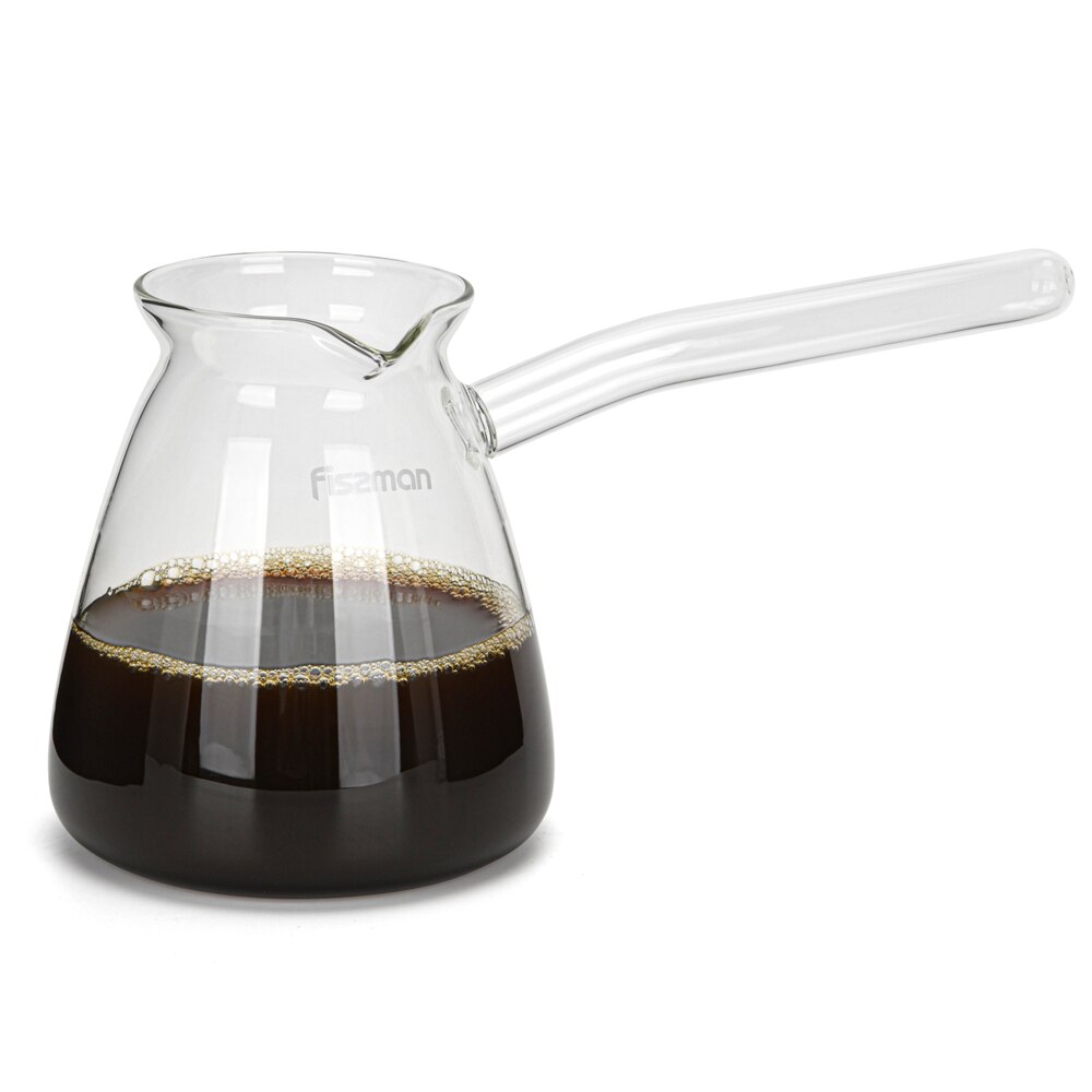 Lämmönkestävä lasi turkkilainen kahvipannu 500/650ml turkki manuaalinen kahvinkeitin läpinäkyvä espresso kahvinkeitin vedenkeitin tee