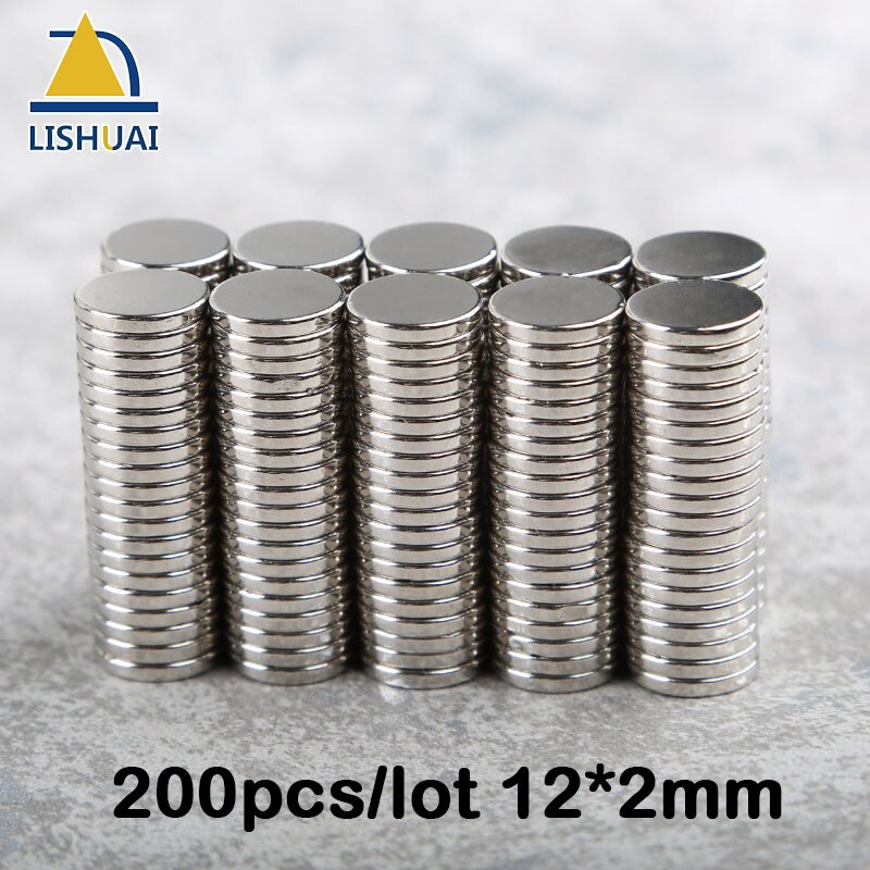 LISHUAI 12mm X 2mm N35 Sterke Ronde Schijf Magneten Zeldzame Aarde Neodymium magneet Permanente magneet Ronde magneet 50 /100/200 stks: 200pcs