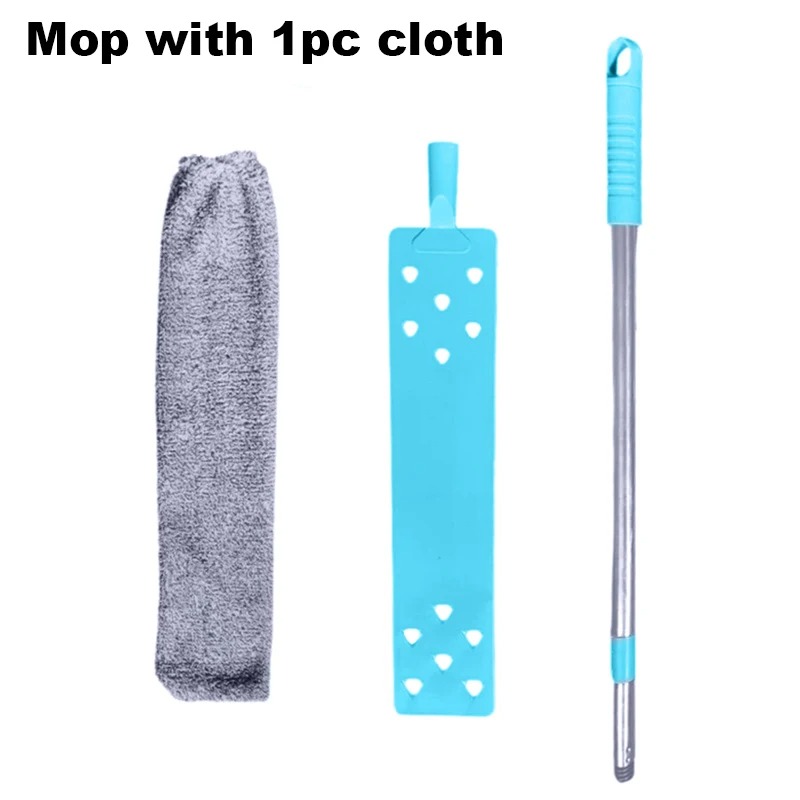 UNTIOR-fregonas para polvo de mango largo, fregonas para limpieza de suelo y techo, limpiador de polvo para fondo de cama, cepillo para quitar el polvo del sofá, herramienta de limpieza del hogar: YELLOW