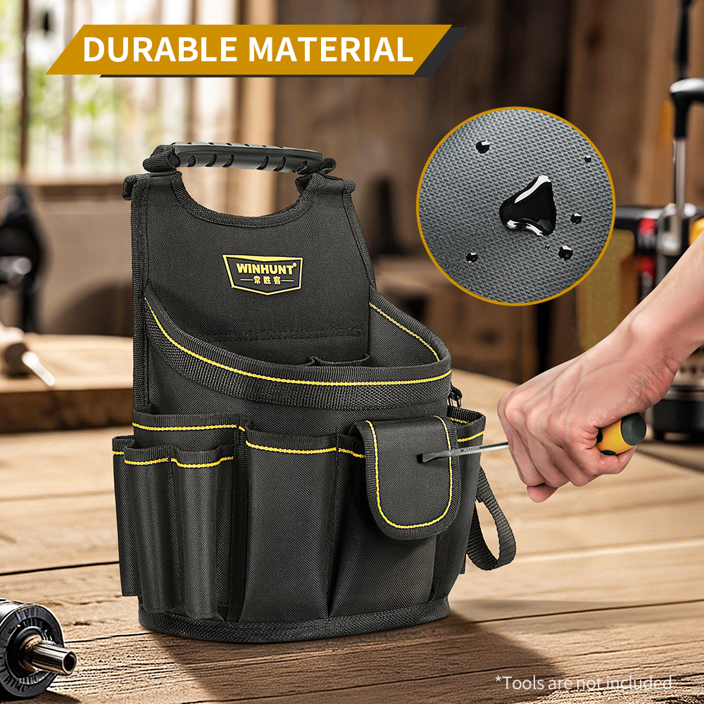 Elektriker-Werkzeugtasche, für professionelle Elektriker und Wartungsreparaturtechniker, Schwarz