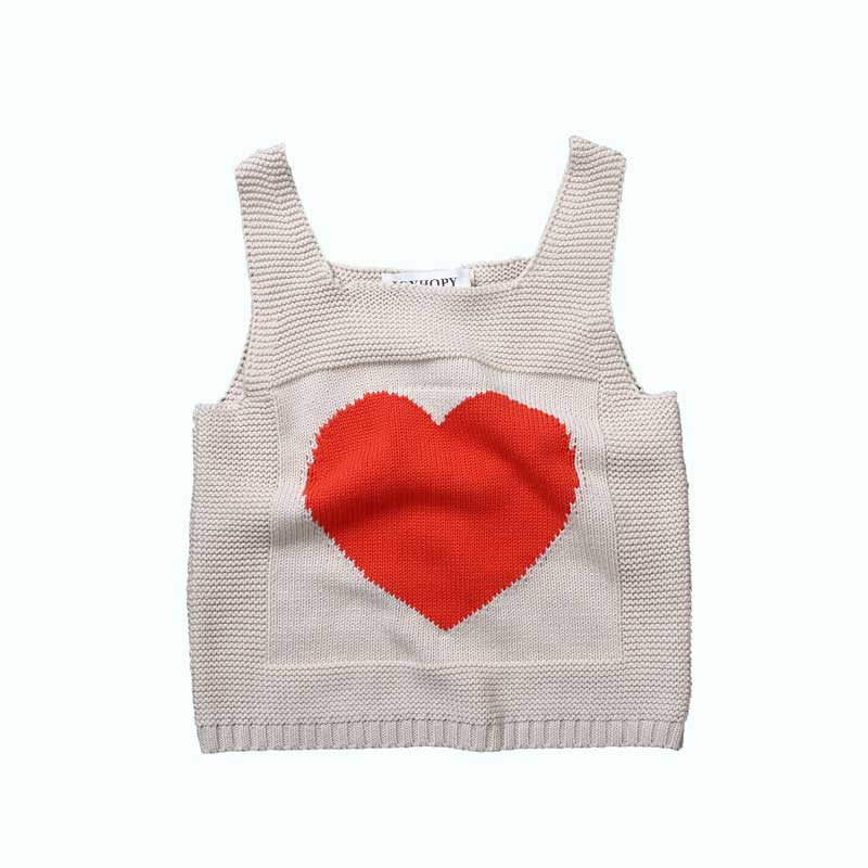 Jongens Meisjes Vesten Kids Kleding Breien Mode Hart Kinderen Kleding Meisje Vest Lente Herfst Casual Baby Jongens Vest: Light apricot / 18m