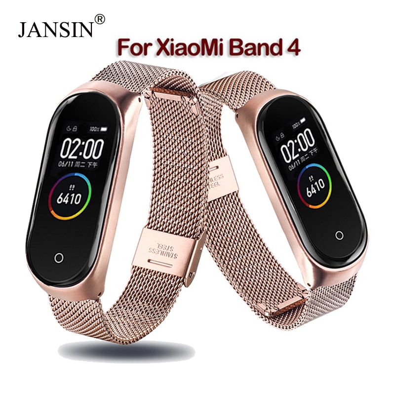 Mi band 4 Correa Metal acero inoxidable para Xiaomi mi Band 4 Correa pulsera mi band 4 accesorios correa de repuesto para reloj