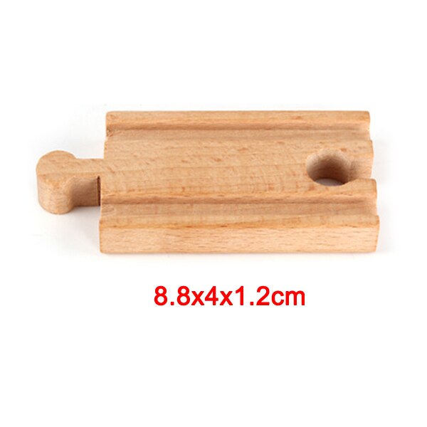 Wooden Train Track Accessories Railway Compatible with Wood Trains Wood Tracks Railway Toys for Kids BM88: large straight rail