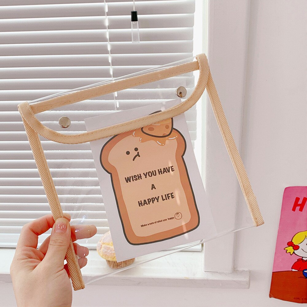 Transparent File Pocket Bag PVC Large Capacity Waterproof Cosmetic Makeup Storage Bag Student Pencil Bag Stationery