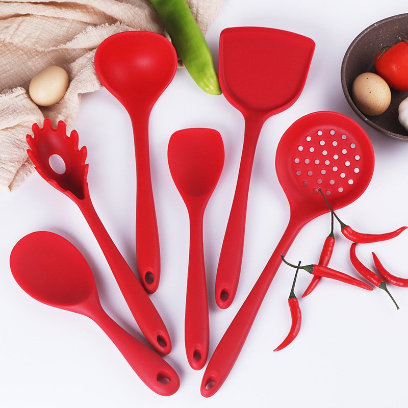 Food Grade Siliconen Koken Tool Gemak Keuken Non-stick Pan Schop Lepels Vergiet Keukengerei Huishoudelijke Accessoires Item