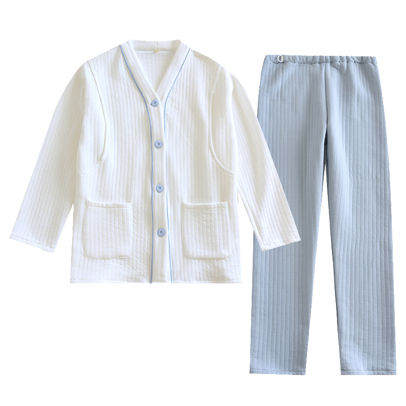 Neue Schwangere Frauen Pflege Pyjamas Set Verdickt Baumwolle Haft Kleidung Pijamas Winter Warme Stillen Hause Kleidung Anzug: L