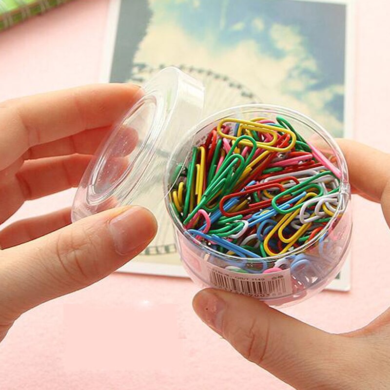 160 Pieces / Box Paper Clip Plastic Color Paper Clip 29mm File information Finishing Office Supplies Office Supplies