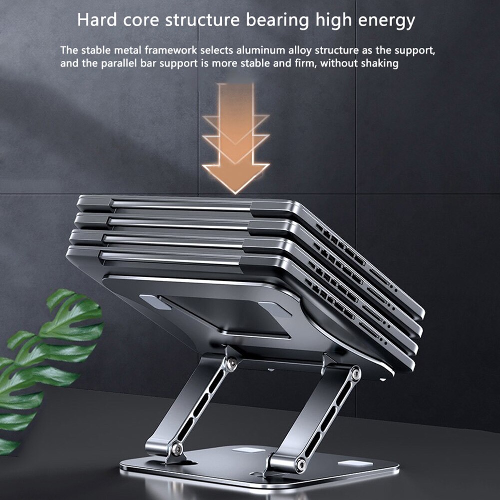 Laptop Stand Adjustable Foldable Aluminum Alloy Notebook Stand Compatible with 10-17 Inch Laptop Portable Cooling Laptop Holder