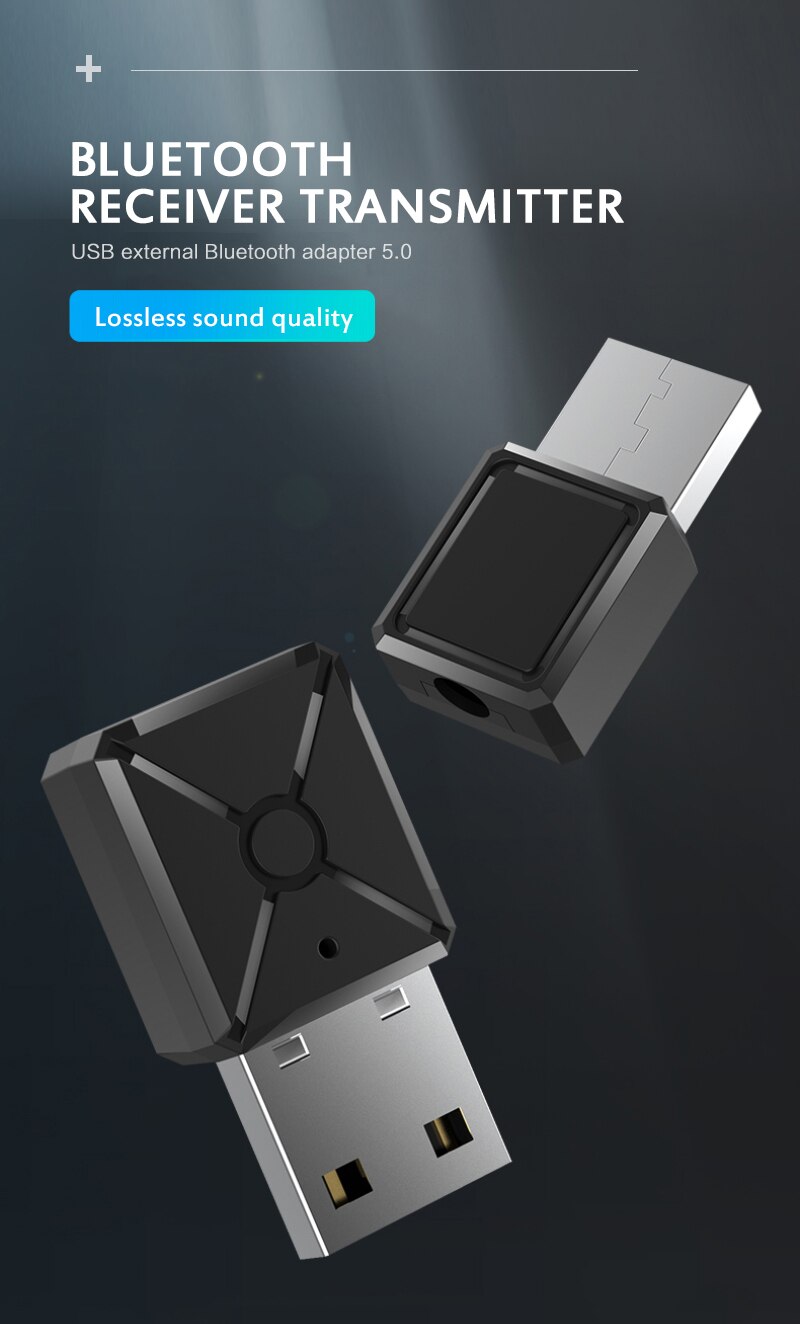 Wireless USB Bluetooth Adapter 5.0 Dongle Music O Receiver Transmitter For PC NE Portable Audio & Video Wireless Adapter