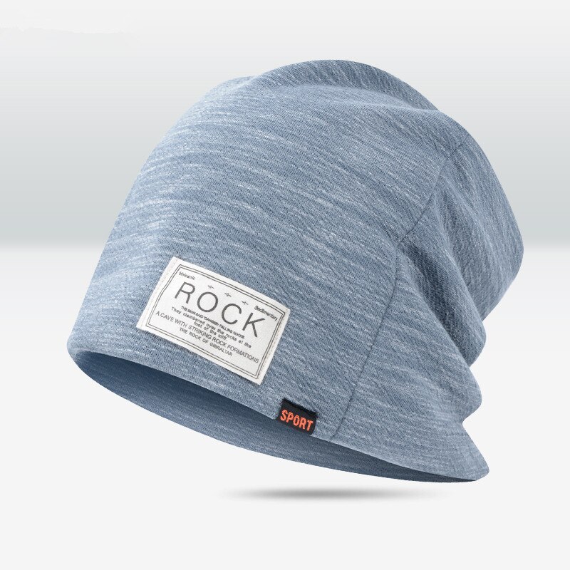 Women And Men ROCK Cloth Mark Hat Plus Cashmere Winter Hat For Women Warm Beanie 7 Colors Sports Ski Winter Caps: Blue
