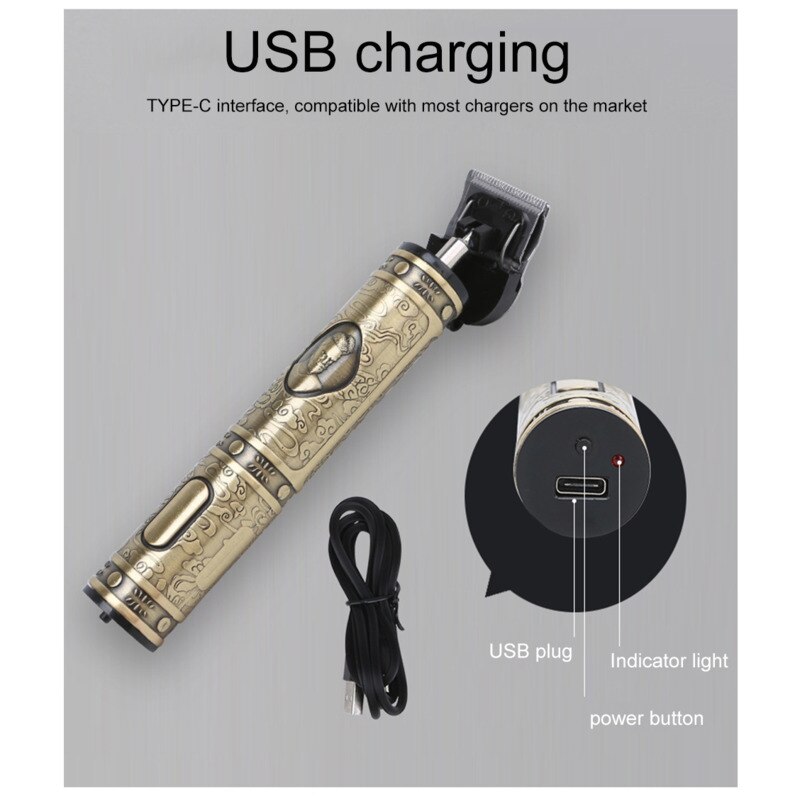 Electric Hair Clipper Men USB Rechargeable Low Noise Hair Trimmer Cutting Machine Beard Shaver Trimer Barber Hair Shaving