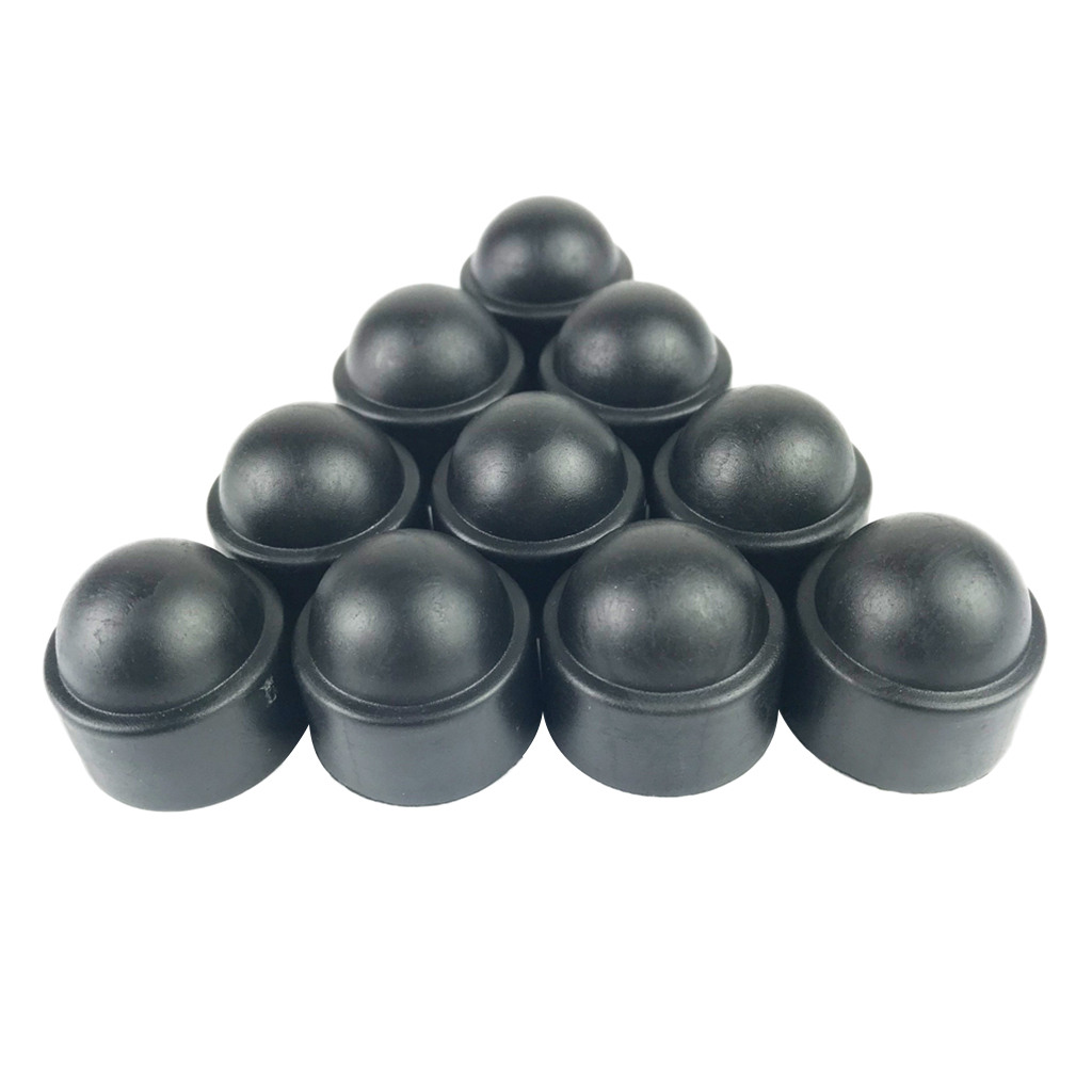 Black 10Pcs 25mm Plastic M12 Car Wheel Nut Screw Cover Rim Bolt Cap Hexagonal