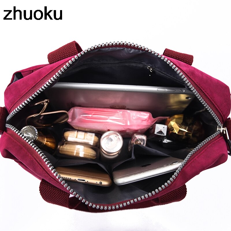 Bolsa de ombro feminina, bolsa casual feita em nylon de marca famosa, estilo carteiro, bolsa de mão e de ombro para mulheres feminina