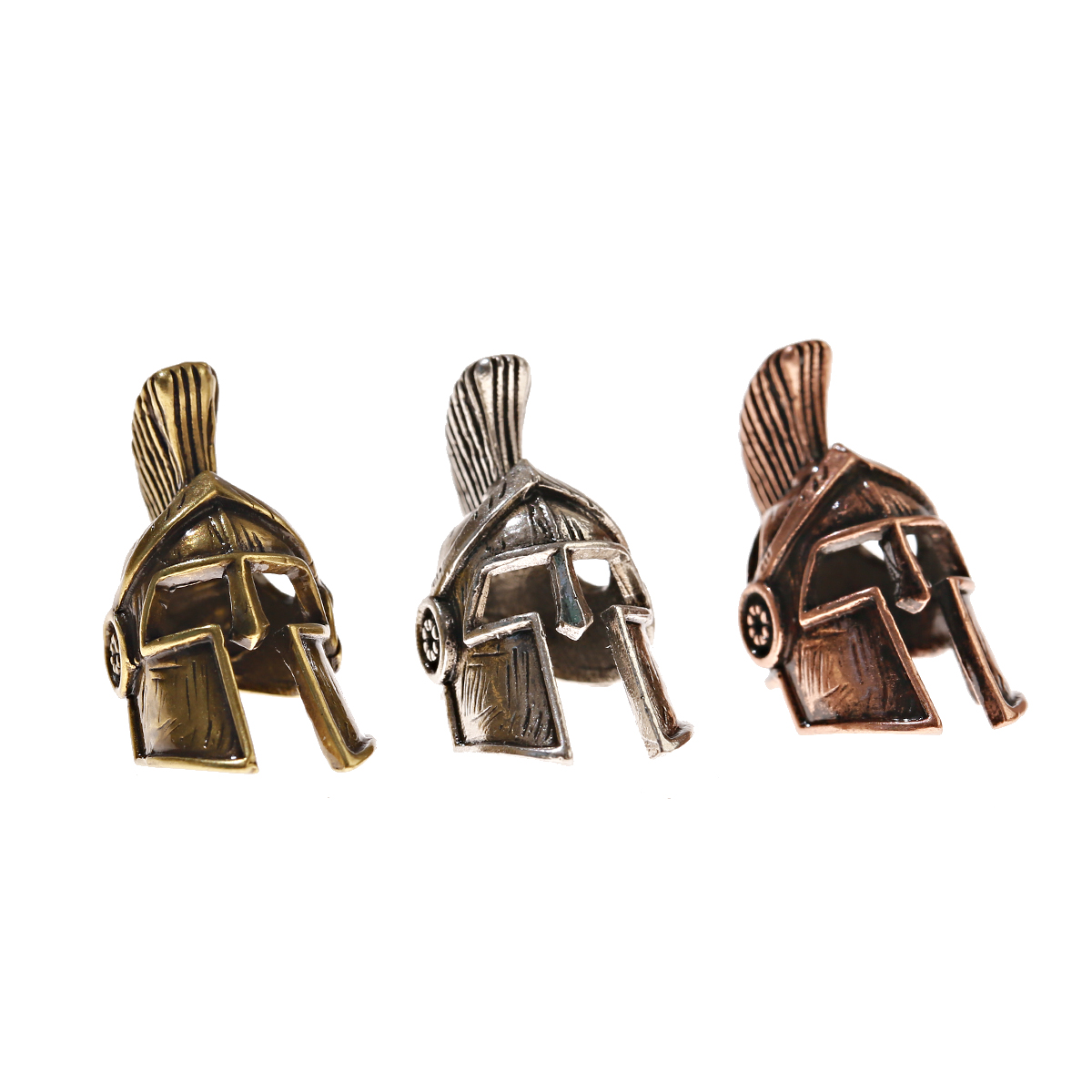 Cuentas de Paracord Vintage para hombre, abalorios de bronce antiguo, cobre, León, casco, Calavera, abalorios para pulsera, fabricación de joyas, 3 uds./Set: Azul oscuro
