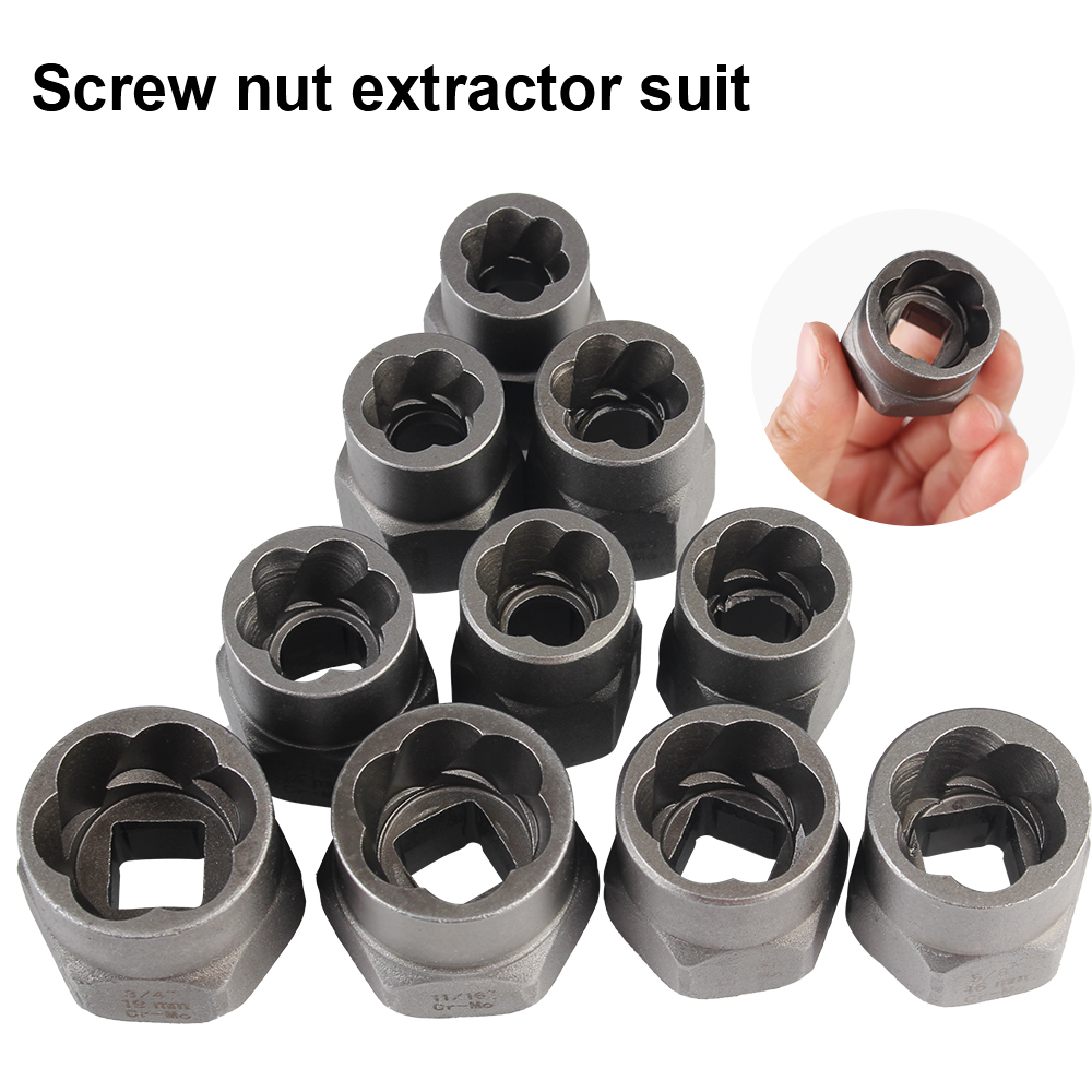 Accessoire Beschadigde Schroef Extractor Auto Reparatie Gereedschap Bout Moer Verwijderaar Moer Extractor Handgereedschap Kit Bout Moer Verwijdering Moer
