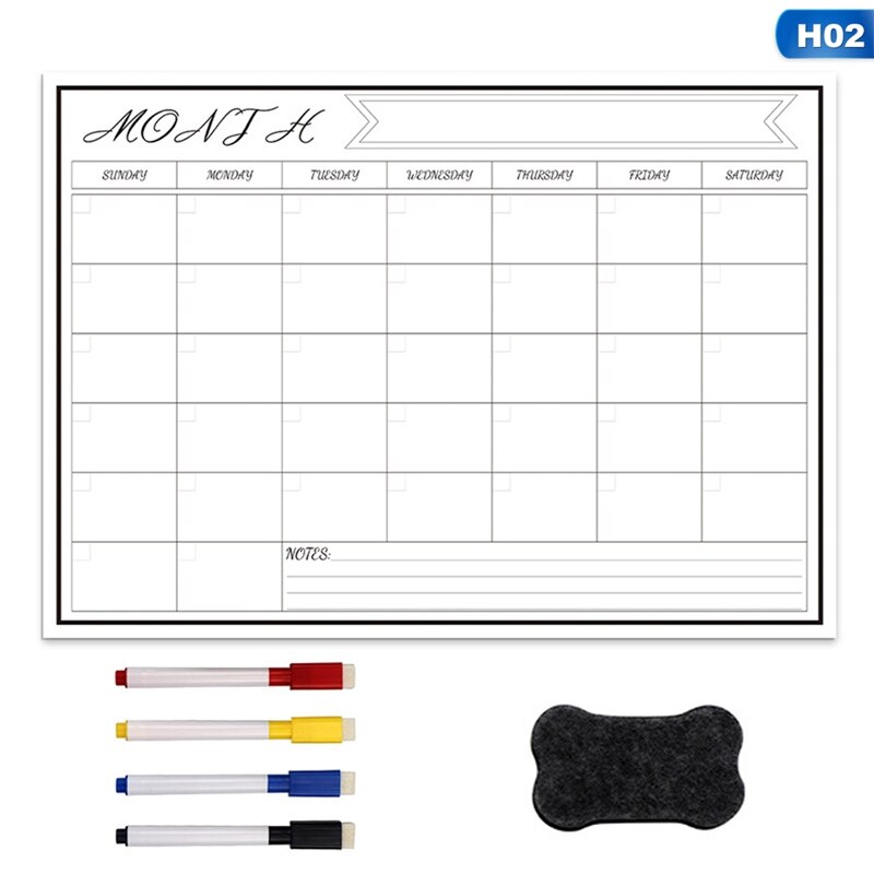 Office Day Week And Month Planner Magnetic Schedule Whiteboard Week Planner Set For Office School Home Refrigerator Stickers: H02