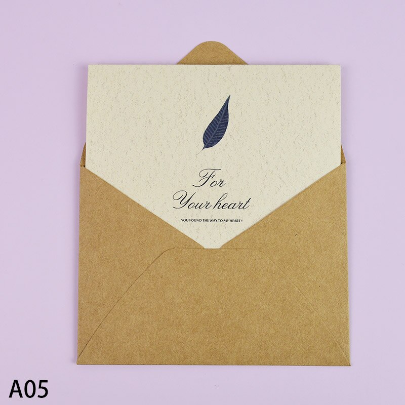 5 Stks/set Vintage Kraft Envelop Bericht Kaart Trouwkaarten Venster Envelop Brief Envelop: A05