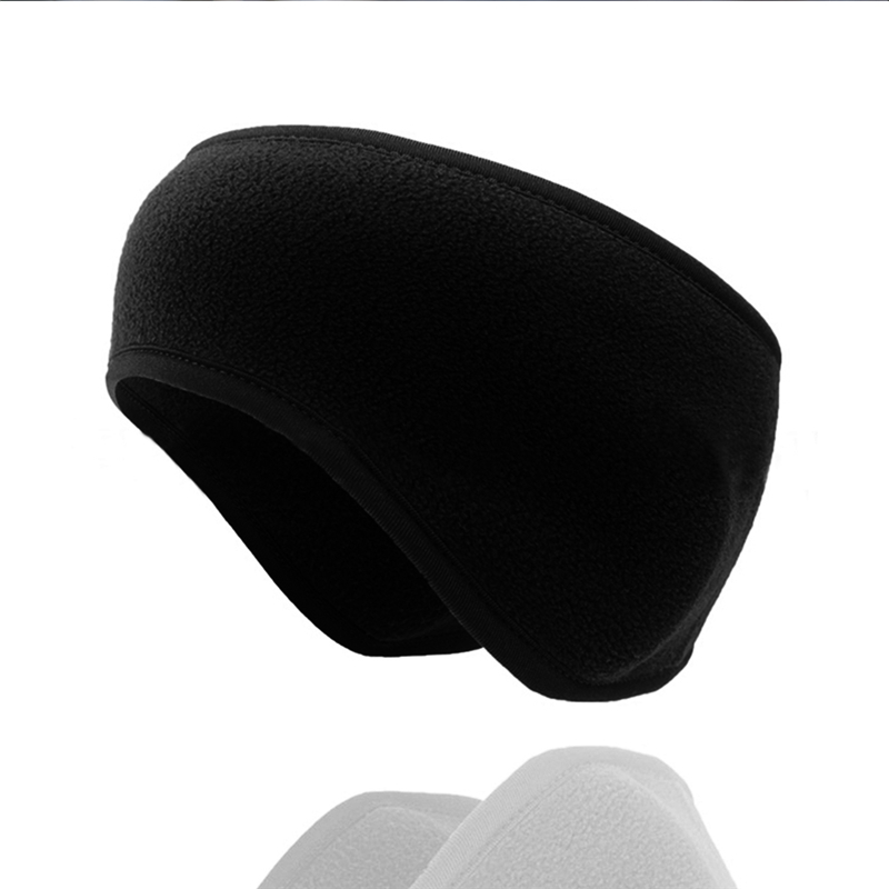 Fleece Hoofdband Zachte Winter Warme Muts Oor Muff Warmer Mens Dames Voor Winter Outdoor Activiteiten Skiën Snowboarden Ski Snowboard: Black