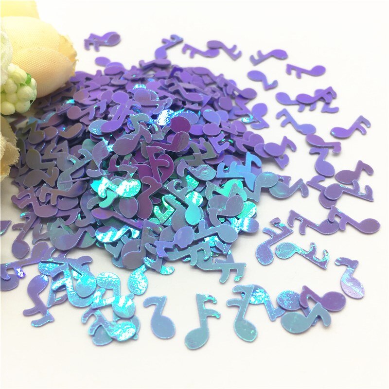 Pailletten 4*9mm muzieknoot vorm losse pvc pailletten voor 3d nail art decoratie manicure diy knutselen bruiloft accessoire confetti 20g