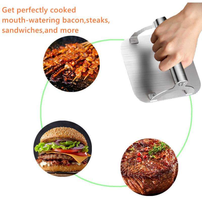 Ninja Outdoorsman Smash Burger Press - Stainless Steel, For Griddles, Makes Crispy Patties, Dishwasher Safe