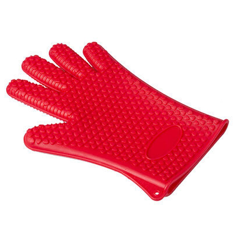 1pcs Heat Resistant Silicone Glove Cooking Baking BBQ Oven Pot Holder Mitt Kitchen Red Search