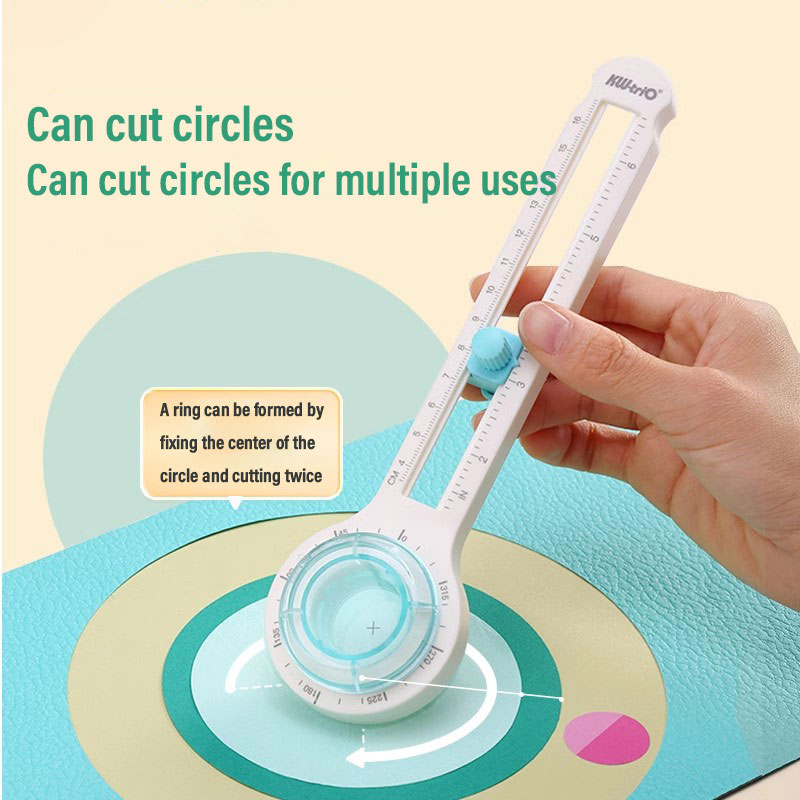Actualizado 360 ° Cortador circular, cortador de papel circular, artefacto de corte de papel, mini manual, herramienta de corte de papel