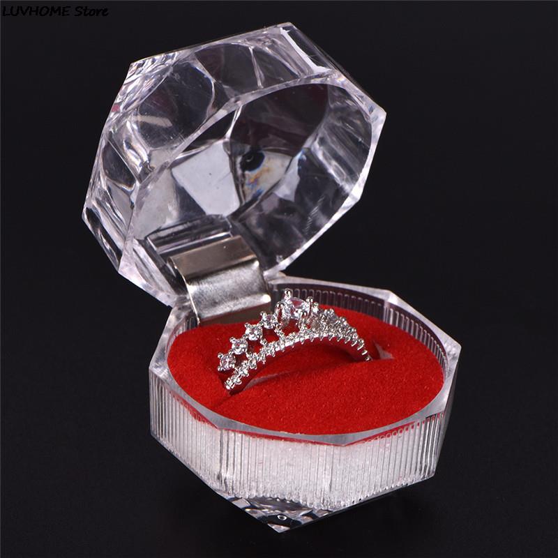 Acrylic Transparent Wedding Packaging Jewelry Box Jewelry Package Ring Earring Box