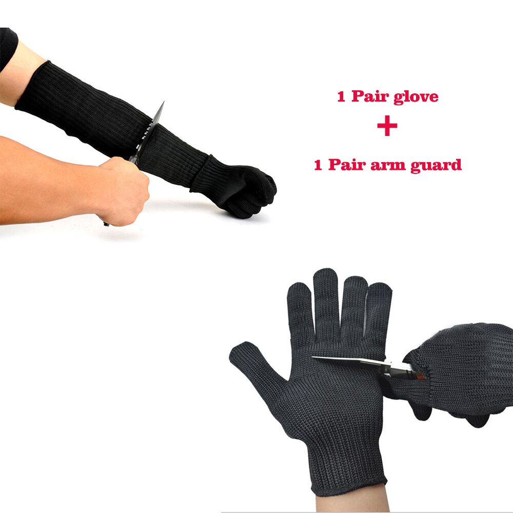 Arm Protection Sleeve Cut Resitant 40cm Burn Resistant Anti Abrasion Safety Arm Guard for Garden Kitchen Yark Work: glove Sleeve