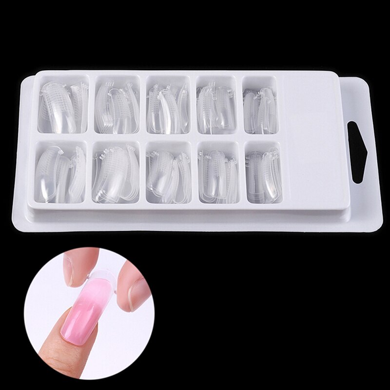 Molde de construcción rápida para uñas, herramienta de Gel para uñas de doble extensión de forma, UV, 20 piezas