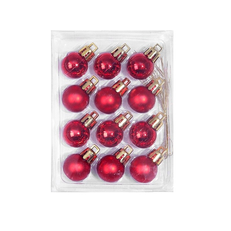 12 stuks feestdecoratie kerstballen ornamenten kleine onbreekbare kerstboom hangende bal hanger massief: 3