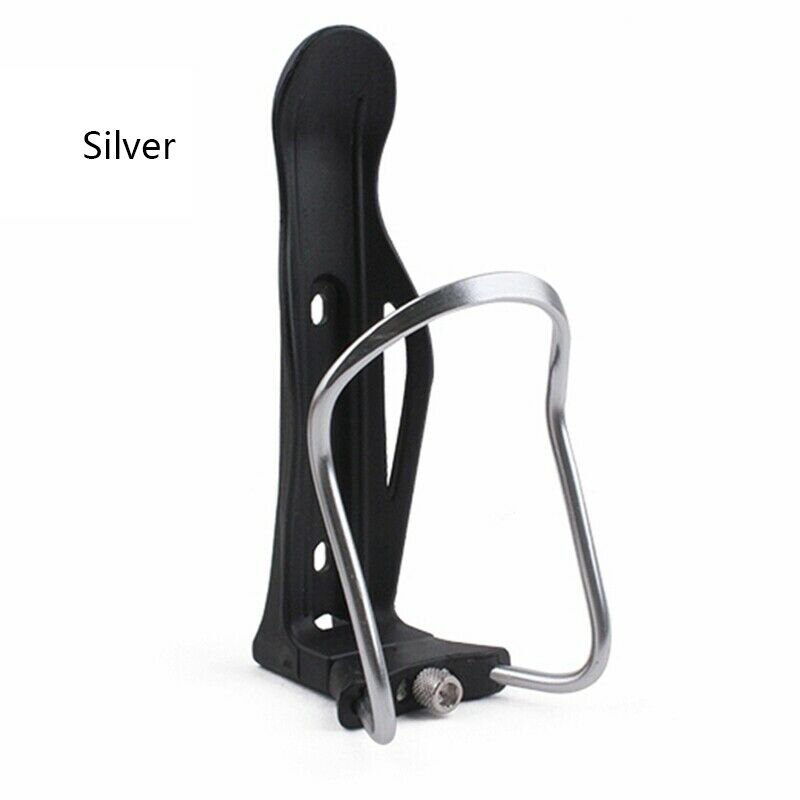 Soporte de botella de agua de bicicleta 3D de aleación de aluminio ultraligera, soporte de botella para bicicleta: Silver