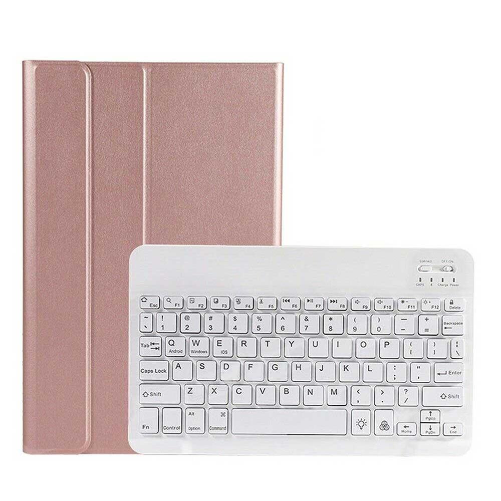 Bluetooth Keyboard Case For Huawei MatePad Pro 10.8 inch MRX-W09 MRX-AL09 Case With Keyboard PU Leather Flip Stand Cover: Rose Gold