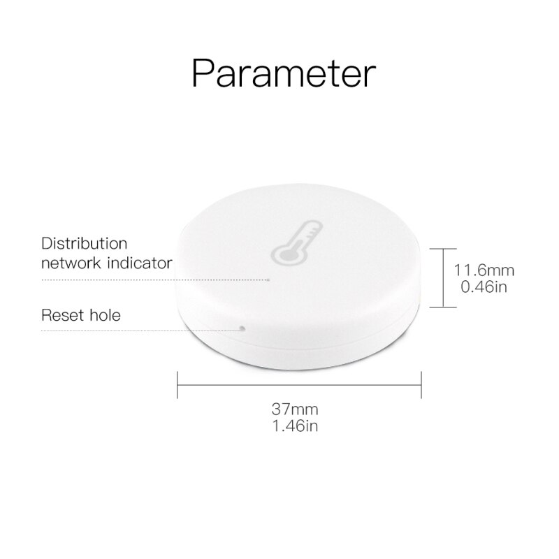 Tuya/SmartLife-Sensor de temperatura y humedad inteligente ZigBee, dispositivo que funciona con Zigbee Hub a través de Alexa y Google Home, de 1 a 5 uds.