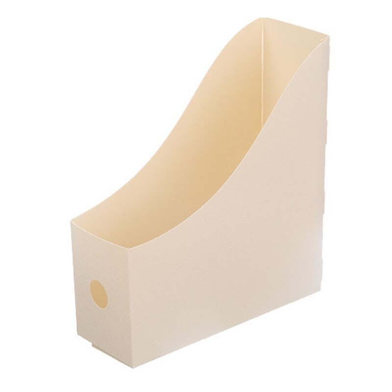 Office Document File Storage Box Folding Desktop Organizer Multi-functional Books Pencil Sundries Storage Rack Stationery: Beige