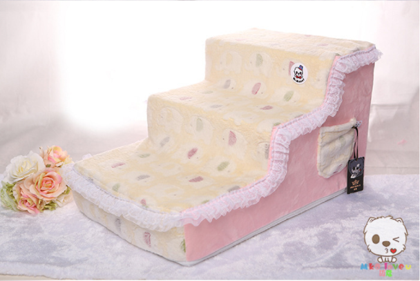 Pet Small Dog Sofa Pet Dog Cushion Teddy Stair Step Removable Wash Up The Bed Ladder Four-layer Dog Ladder Pet Stair Steps