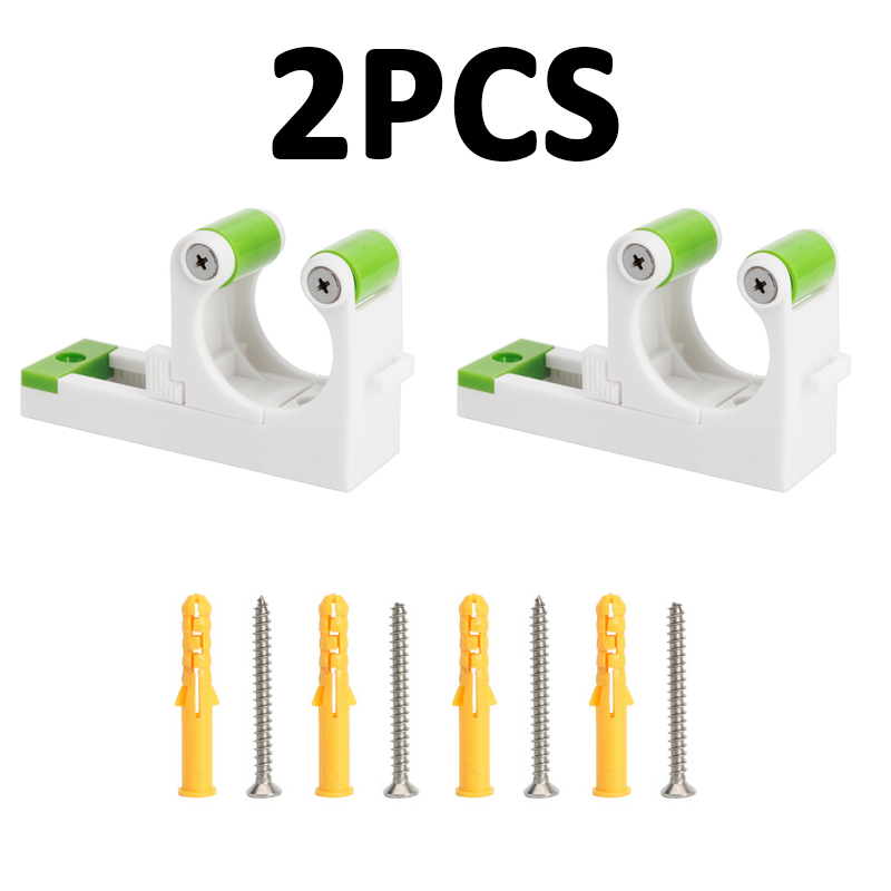 Soporte de pared para bicicleta de 2/4 piezas, colgador de hebilla ajustable, soporte para bicicleta Vertical Horizontal, almacenamiento, accesorios de tubo de 1,0-2,8 pulgadas: Azul