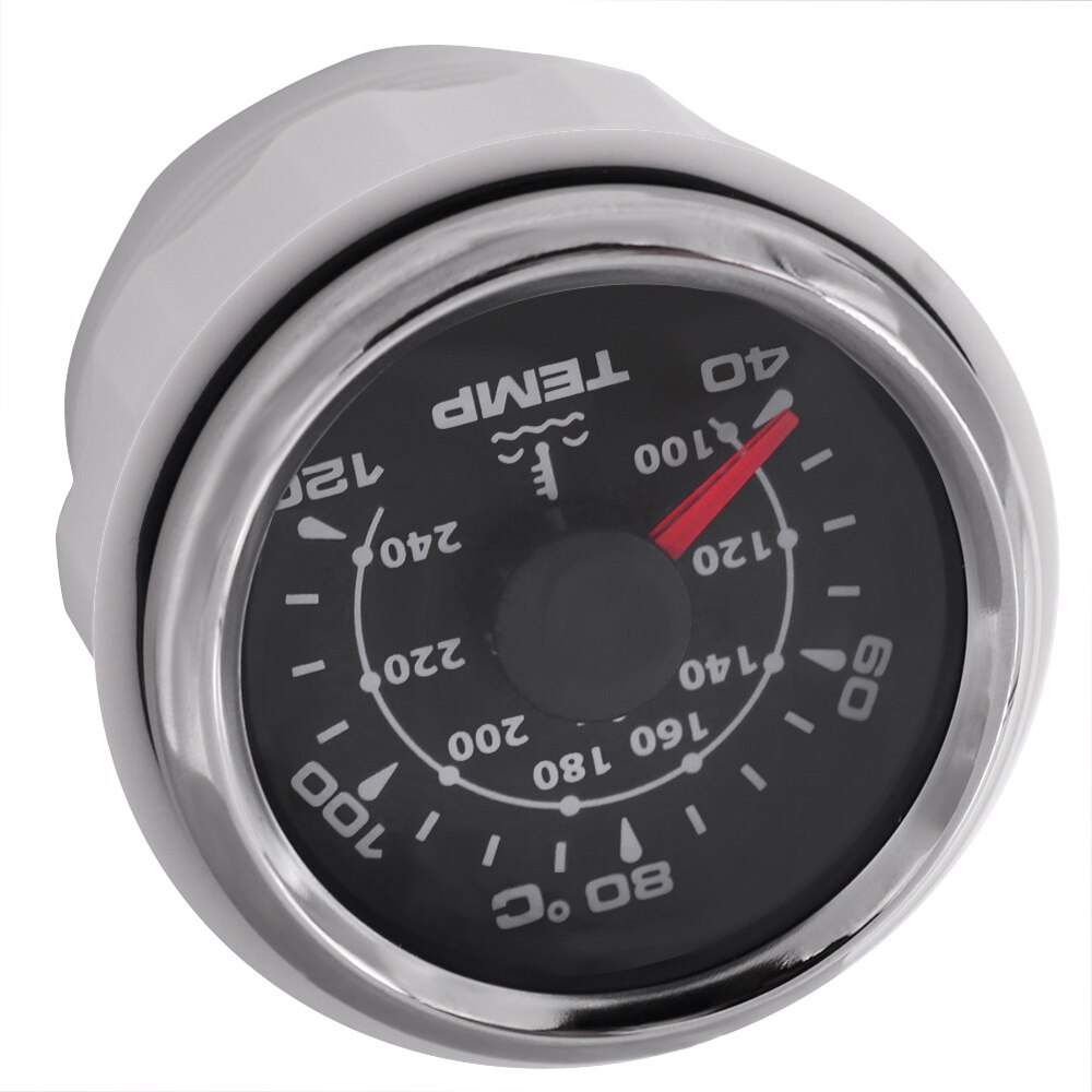 Water Temperature Gauge 52mm 40-120 Degree Water Temp Meter Auto Device Sending Unit For Car Ship Motorcycle Marine Boat