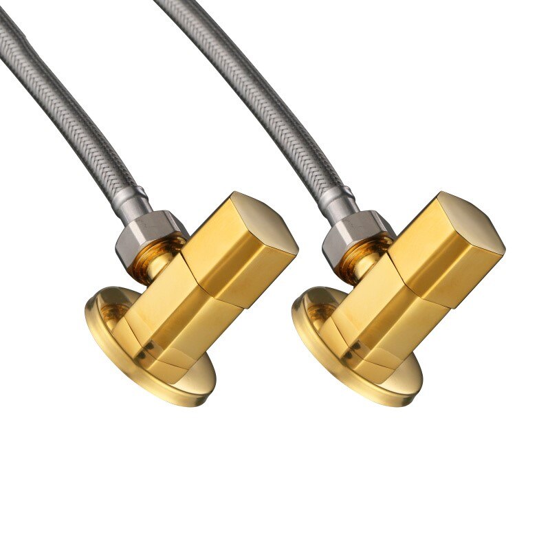Gold brass angle valve bathroom toilet kitchen Water stop valve cold water valve Faucet installation accessorie